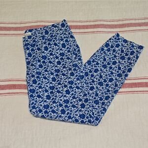Old Navy Pixie Womens 8 Reg Blue Floral Pants Pockets